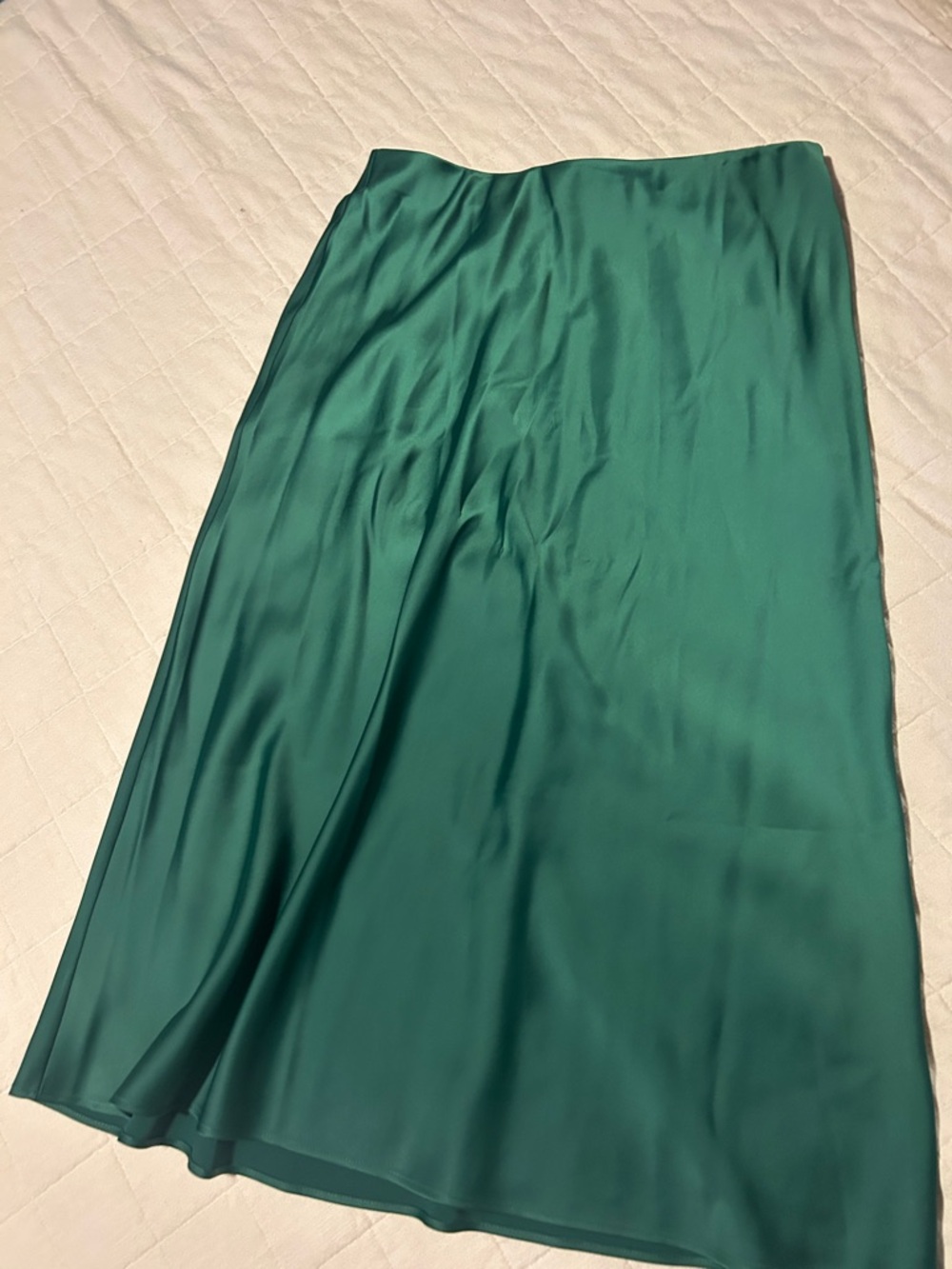 H&M Emerald Green Satin Maxi Skirt